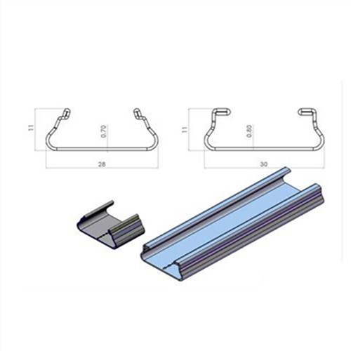 Connecteur de canal de verrouillage de profil en aluminium de serre